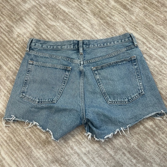 Agolde Parker Long Denim Short Size 30 - Picture 2 of 2